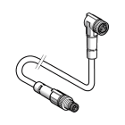 Telemecanique Sensors France - OsiSense XZ - rallonge - mâle M8 3broches droit - fem. M8 3broches coudé - 1m