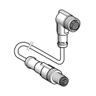 Telemecanique Sensors France - OsiSense XZ - rallonge - mâle M12 5broches droit - fem. M12 5broches coudé - 2m
