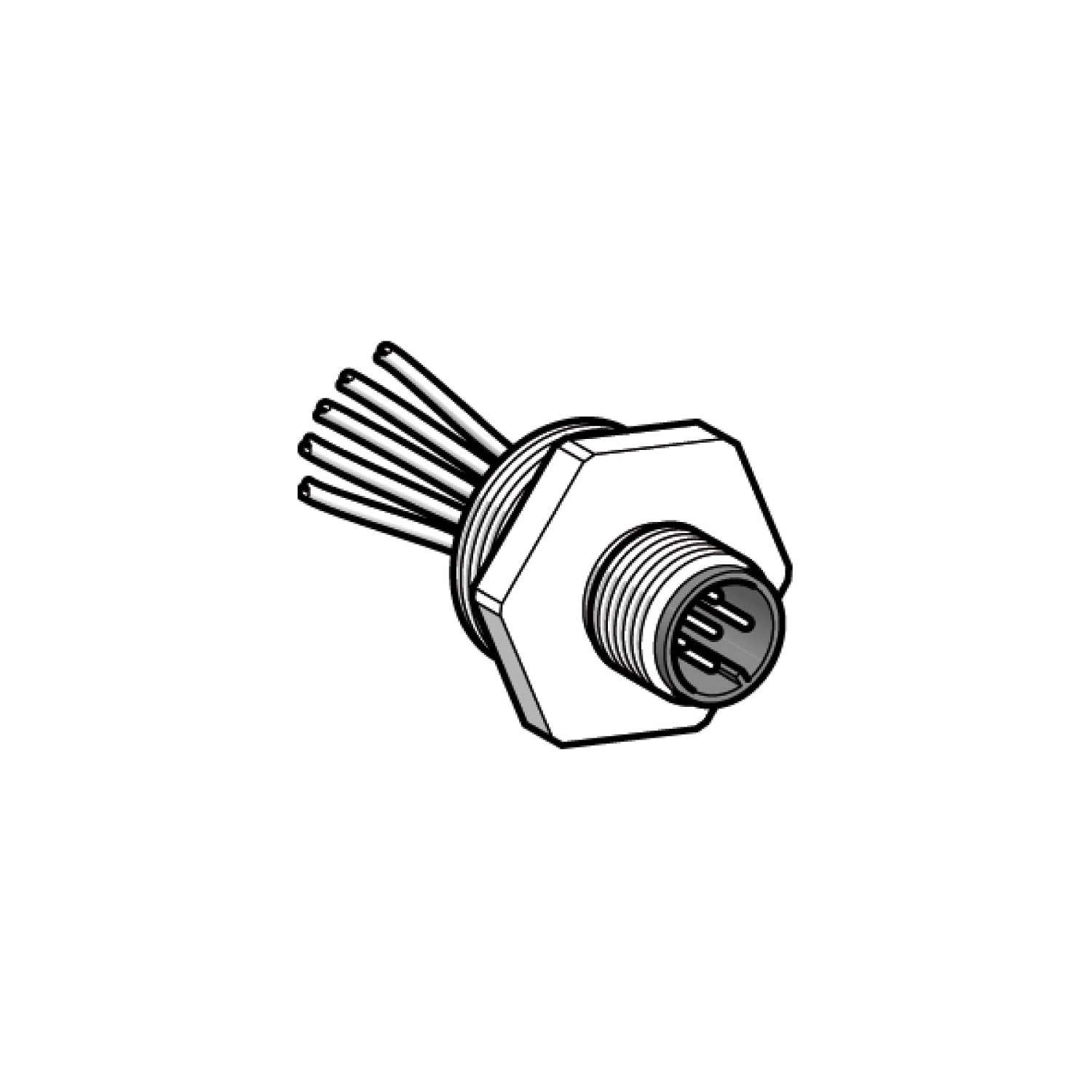 Telemecanique Sensors France - OsiSense XZ - adaptateur - plast. - trou taraudé Pg13,5 - conn. mâle M12 4 fils