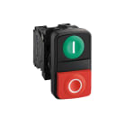Schneider Electric - Harmony bt-pous Ø22 double touche, ressort de rappel vert + rouge IP66, IP69 K