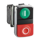 Schneider Electric - Harmony bt-pous D22 double touche, ressort de rappel vert + rouge IP66, IP69 K