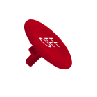 Schneider Electric - Harmony cabochon lisse OFF - rouge pour poussoir rond Ø22