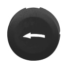 Schneider Electric - capsule lisse flèche gauche noir pour poussoir rond diam 16