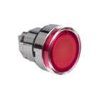 Schneider Electric - Harmony XB4 - tête bouton poussoir lumineux DEL - Ø22 - strié - rouge