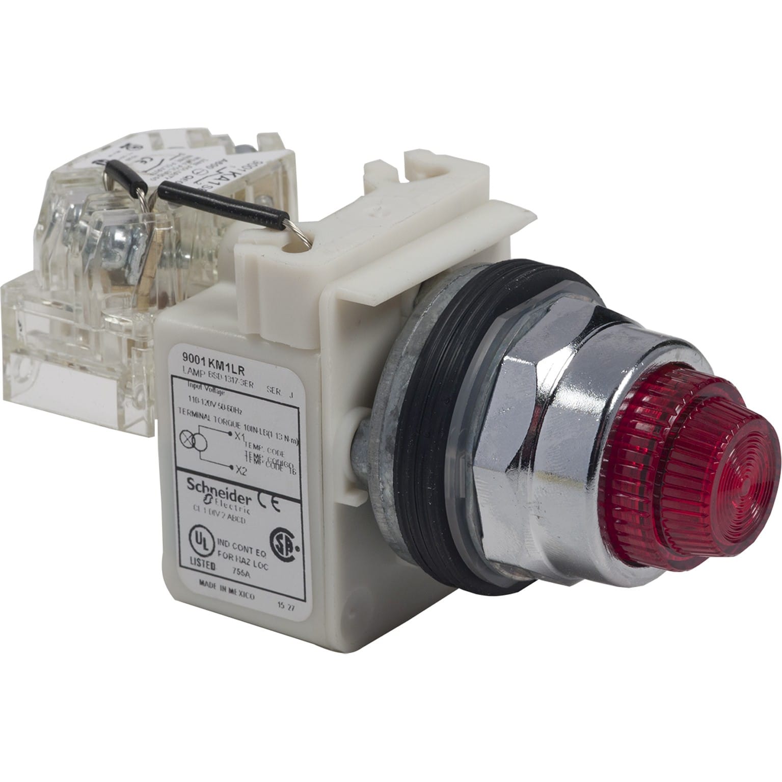 Schneider Electric - Harmony 9001K - BP coup poing non lum.- à viss.- rouge - Ø30 - rond - momen.- 1O