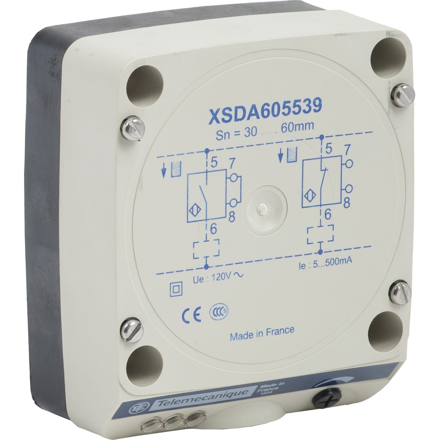 Telemecanique Sensors France - XS détecteur inductif plast - 80x80x40mm non noyab Sn30/60mm AC2 NO/NC - PG13,5