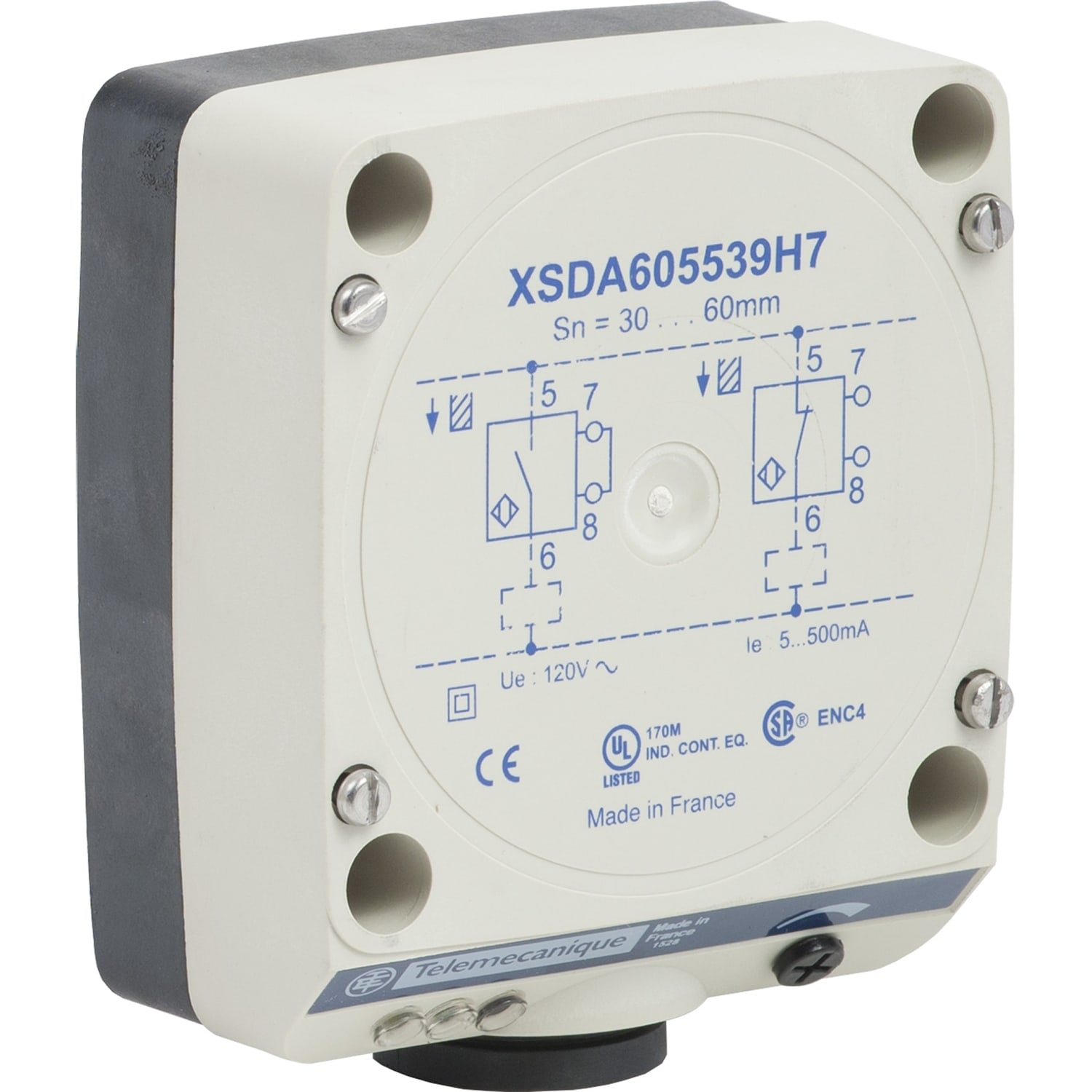 Telemecanique Sensors France - XS détecteur inductif plast - 80x80x40mm non noyab Sn30/60mm AC2 NO/NC - 1/2NPT