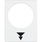 Schneider Electric - Harmony - étiquette - 30x40mm - blanc - montée PV-GV