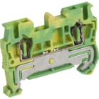 Schneider Electric - Borne à ressort pour conducteur de protection - 2 points - 2,5mm² - vert/jaune