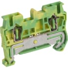 Schneider Electric - Borne a ressort pour conducteur de protection - 2 points - 2,5mm2 - vert-jaune