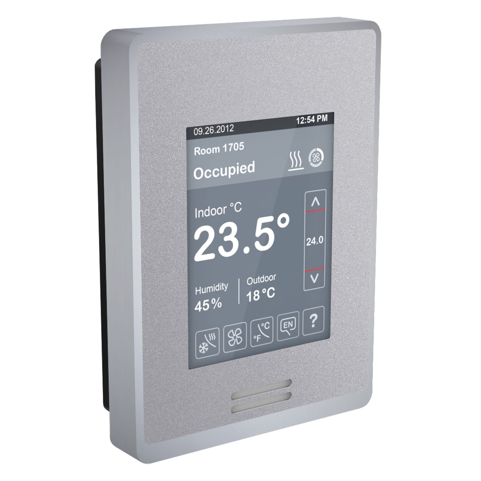 Schneider Electric - Thermostat intelligent argent-argent - BACnet-Modbus + hygrometrie
