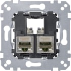 Schneider Electric - D-Life - prise double RJ45 équipée S-One Cat6 FTP/STP blindé - méca seul