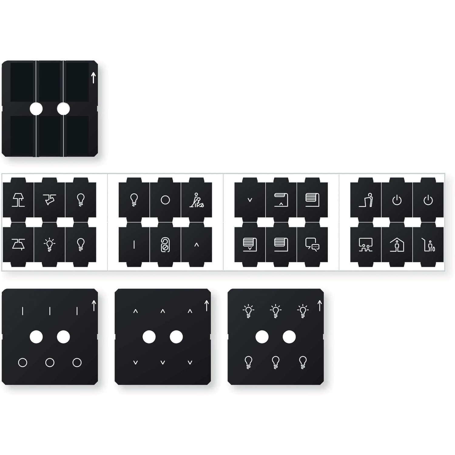 Schneider Electric - KNX Dlife - feuillet symboles pour Bouton Poussoir Pro