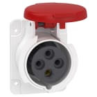Schneider Electric - Mureva - socle de prise droite -16A - 3P+T - 380-415 V CA- IP44 - à vis