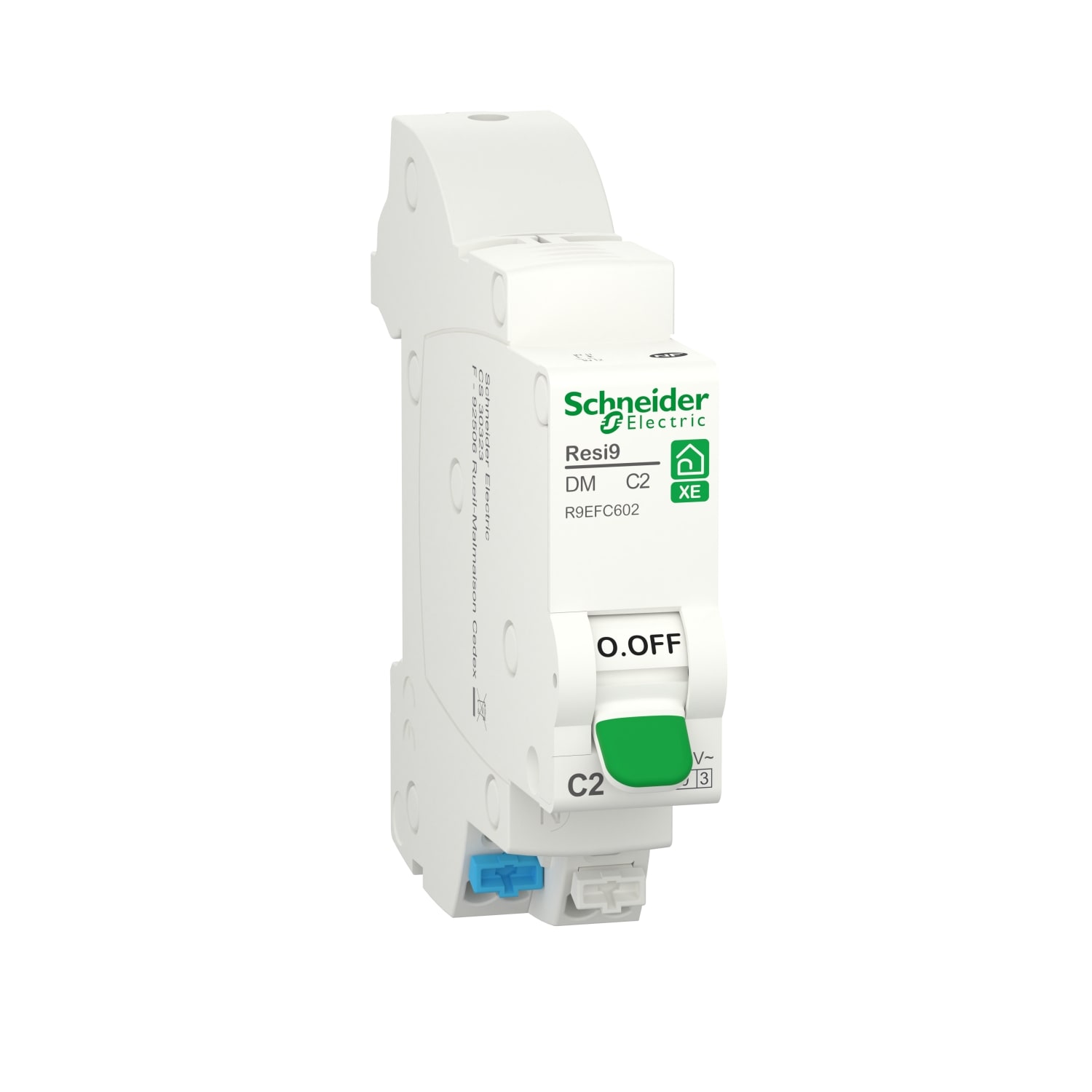Schneider Electric - Resi9 XE - disjoncteur modulaire - 1P+N - 2A - courbe C - embrochable