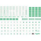 Schneider Electric - Resi9 - lot de 10 feuilles A4 de symboles autocollants en plastique transparent