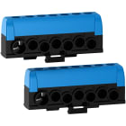 Schneider Electric - Resi9 - lot de 2 borniers neutre - 2 x bleu - 6 trous 16mm2 - 1 trou 35mm2
