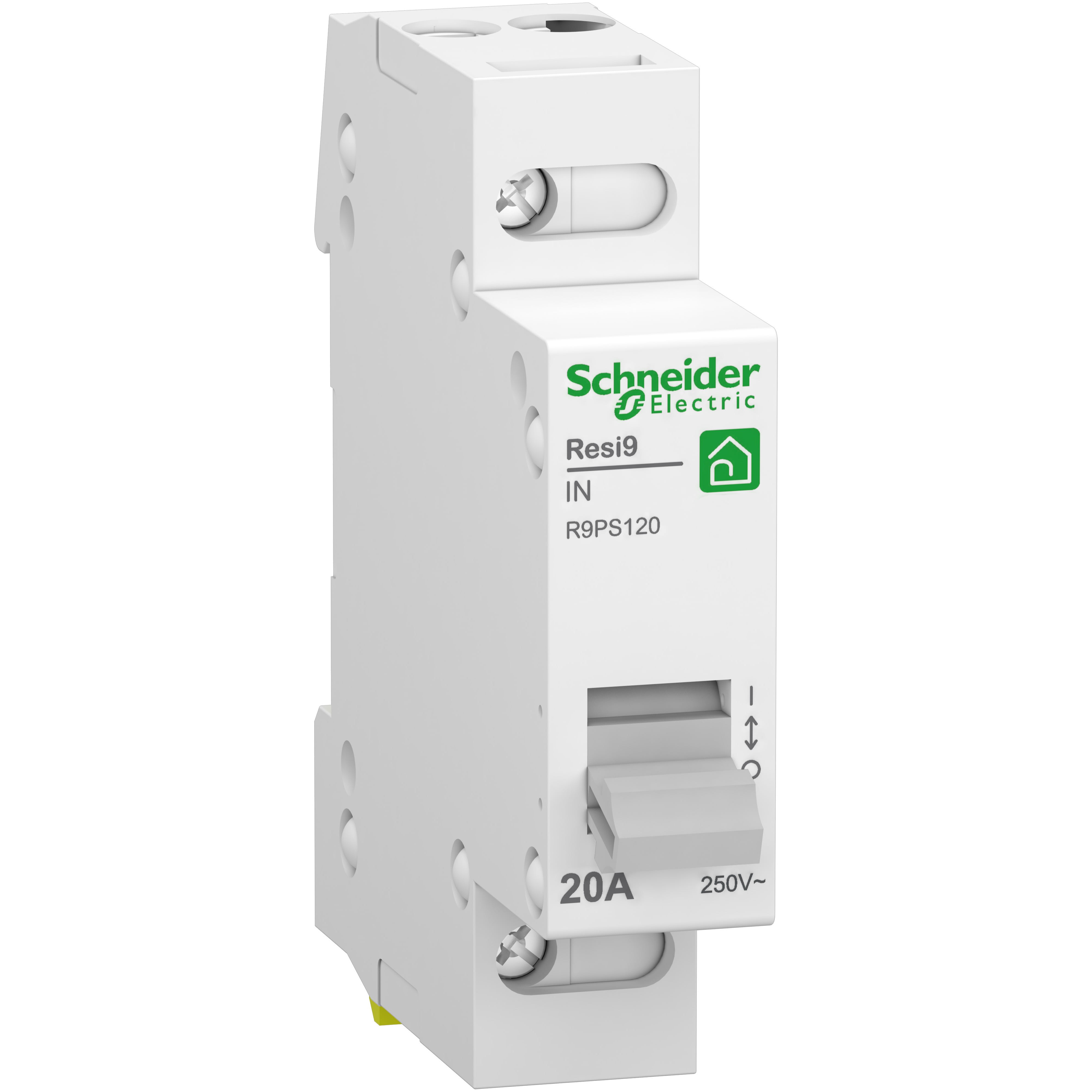 Schneider Electric - Resi9 - interrupteur - 1P - 20A - 1NO - 250VCA