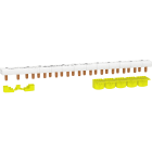 Schneider Electric - Resi9 - peigne monobloc - 1P+N - 63A - 13 modules - cache dents 5M