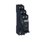 Schneider Electric - Harmony RXG - relais embroc monté sur embase - test + DEL - 2OF 5A - 230VAC