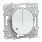 Schneider Electric - Ovalis - double va et vient - 10AX - Antibactérien