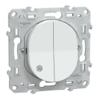 Schneider Electric - Ovalis - double va et vient - 10AX - Antibactérien