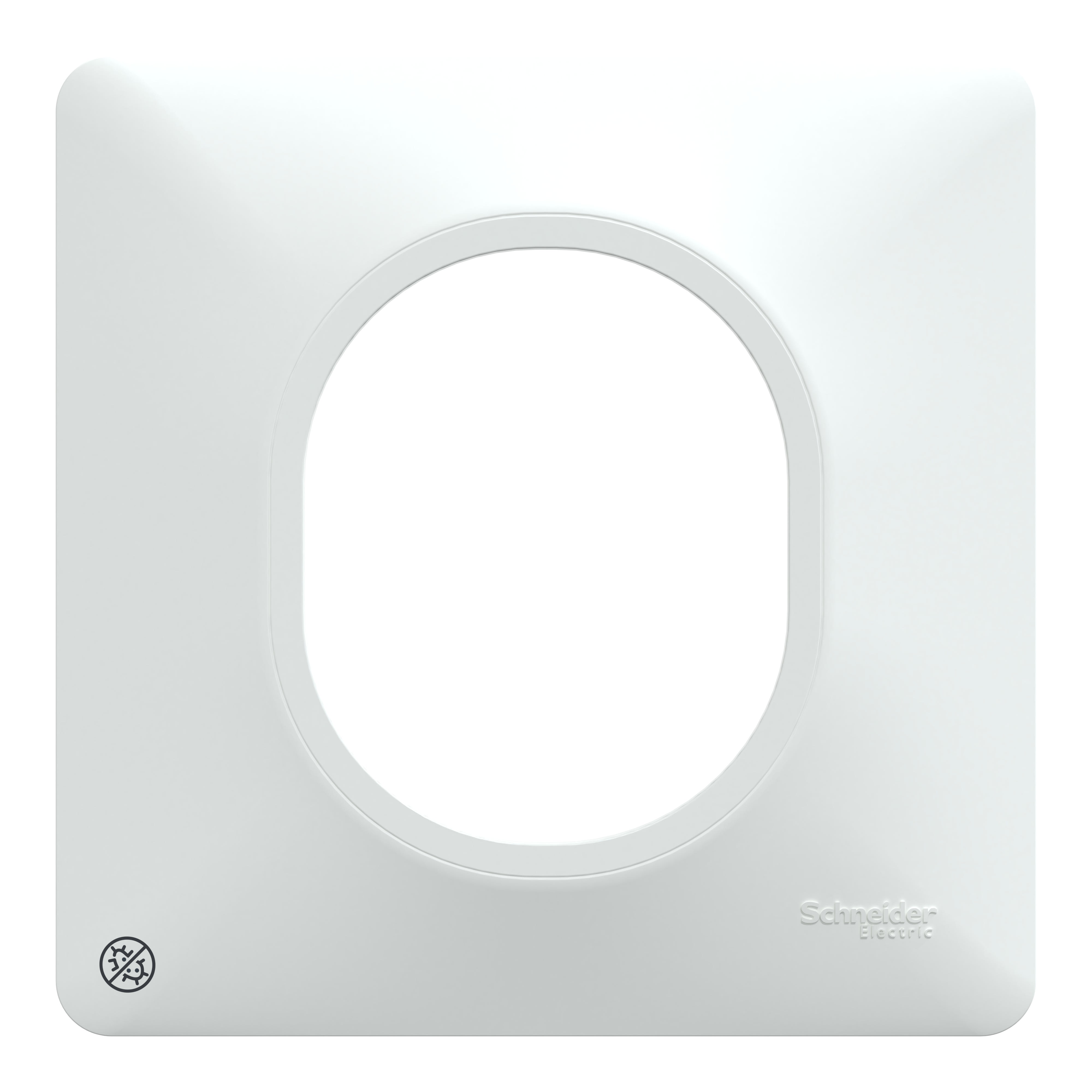 Schneider - Odace Touch - plaque de finition 1 poste - blanc