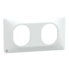 Schneider Electric - Ovalis - plaque de finition - 2 postes horizontal - entraxe 71mm - antibactérien