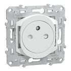 Schneider Electric - Ovalis - prise 2P+T 16A affleurante - bornes auto - Blanc - Griffes montées