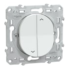 Schneider Electric - Ovalis - interrupteur 2 boutons pour volet roulant- 6AX -Blanc