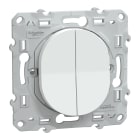 Schneider Electric - Ovalis - Lot de 108 double va et vient S320214 - 10AX - Blanc - ss emballage uni