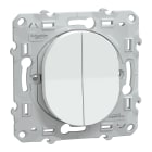 Schneider Electric - Ovalis - Lot de 108 double va et vient S320214 - 10AX - Blanc - ss emballage uni