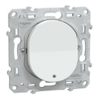 Schneider Electric - Ovalis - poussoir à fermeture lumineux - 10AX - LED bleu 250V - Blanc