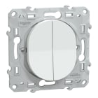 Schneider Electric - Ovalis - combiné va et vient+poussoir - 10AX - Blanc