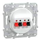 Schneider Electric - Ovalis - Prise haut parleur - 2 sorties - Blanc