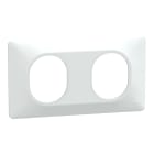 Schneider Electric - Ovalis - Plaque de finition - 2 postes Horizontal - entraxe 71 mm - Blanc