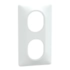 Schneider Electric - Ovalis - plaque de finition - 2 postes vertical - entraxe 71 mm - blanc