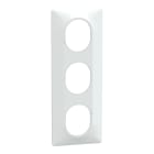 Schneider Electric - Ovalis - plaque de finition - 3 postes vertical - entraxe 71mm - blanc
