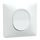 Schneider Electric - Ovalis - bouton poussoir à fermeture - 10AX - Blanc - griffes montées - plaque