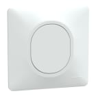 Schneider Electric - Ovalis - obturateur - Blanc - griffes montées - avec plaque