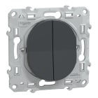 Schneider Electric - Ovalis - double va et vient - 10AX - Anthracite
