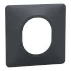 Schneider Electric - Ovalis - Plaque de finition - 1 poste Anthracite