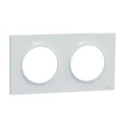 Schneider Electric - Odace Styl - plaque - blanc Recycle -2 postes horizontal-vertical entraxe 71mm