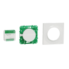 Schneider Electric - Odace sans fil sans pile - Kit actionneur micro + inter + plaque Styl - blanc