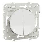 Schneider Electric - Odace - double va-et-vient - blanc - 10A