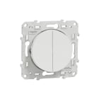 Schneider Electric - Odace - poussoir - 2 touches + fonction stop pour volets-roulants - blanc