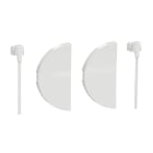 Schneider Electric - Odace 2011 - 2 demi enjoliveur - blanc - livré 2 LED bleu 0 -15mA