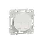 Schneider Electric - Odace - prise double RJ45 - blanc - sans connecteur (empreinte Infraplus)