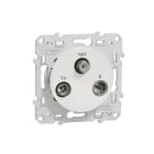 Schneider Electric - Odace - prise TV/FM/SAT - blanc - 2 entrées TV/FM et SAT