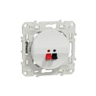 Schneider Electric - Odace - prise haut-parleur 1 sortie - blanc - fixation par vis - bornes pression